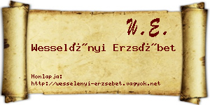 Wesselényi Erzsébet névjegykártya